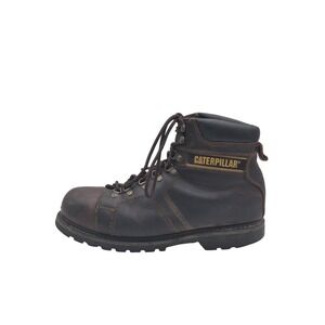 Caterpillar Boots Mens Size 11.5 Brown Leather Steel Toe Safety Work P89701